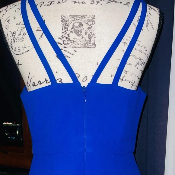 BCBGMAXAZRIA Royal Blue Fit & Flare Dress – Size 8 - Picture 3 of 7